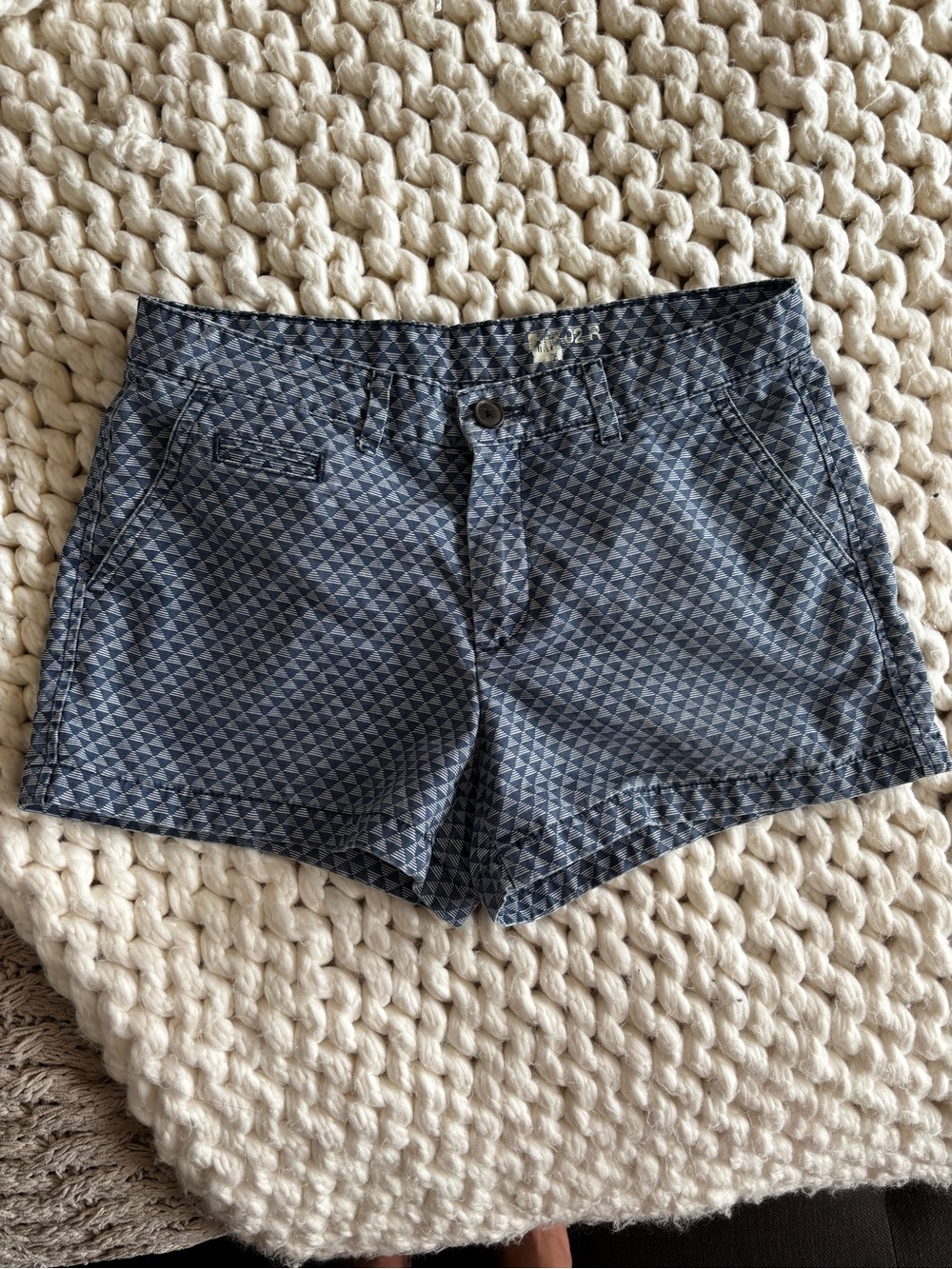 GAP Blue Geometric Print Cotton Shorts